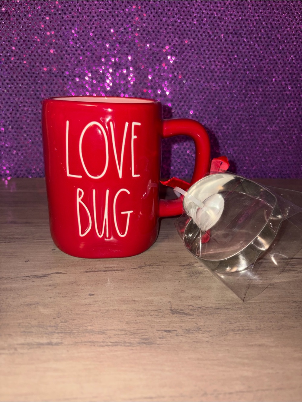 🆕💜 Rae Dunn “LOVE BUG” Red Mug | Valentine Coffee Cup | Giftable Ceramic Mug NWT